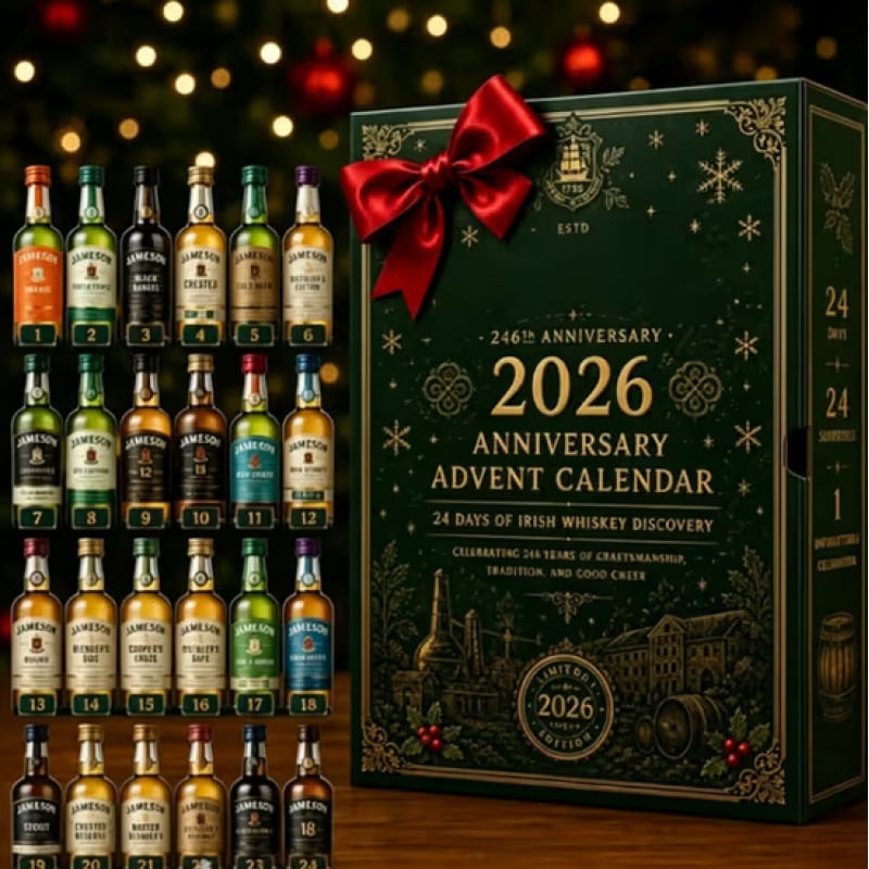 2026 Champagne Advent Calendar – 24-Day Christmas Countdown Gift - 2D Flat Acrylic