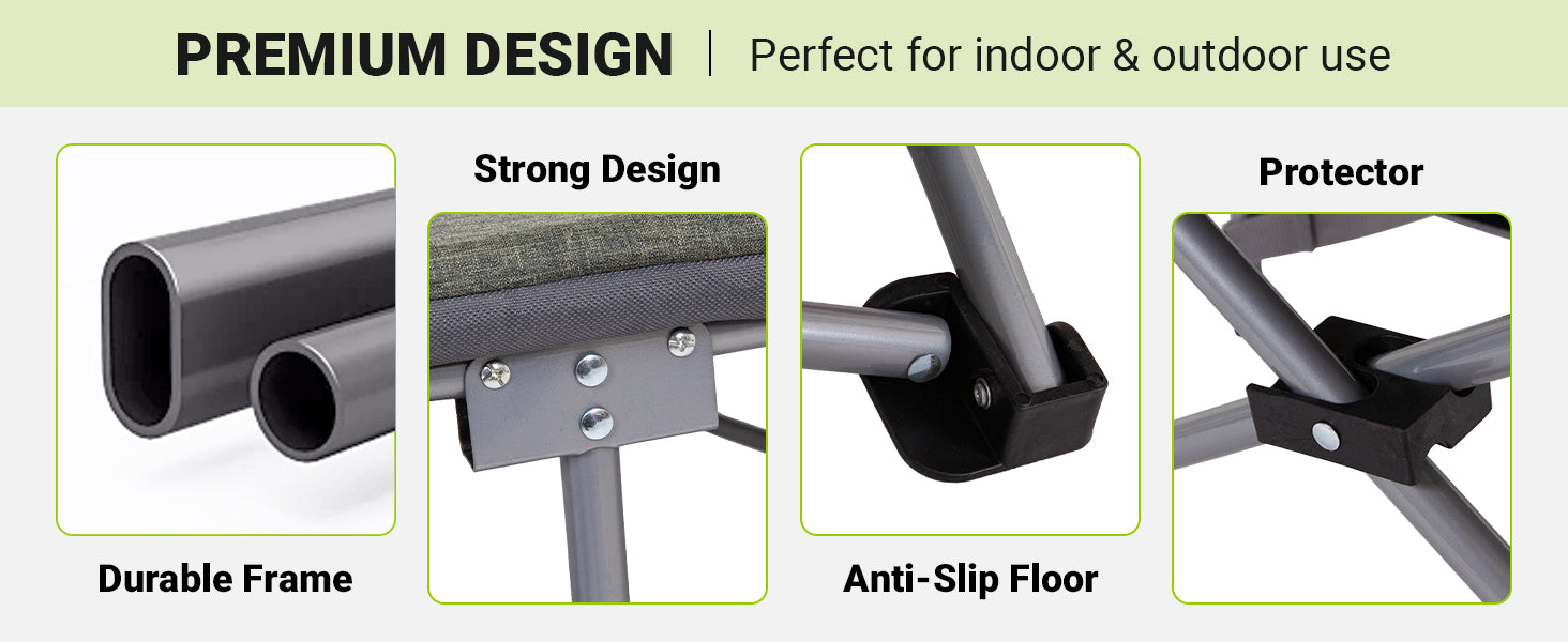 FUNDANGO Folding Camping Cot OAK COT PRO