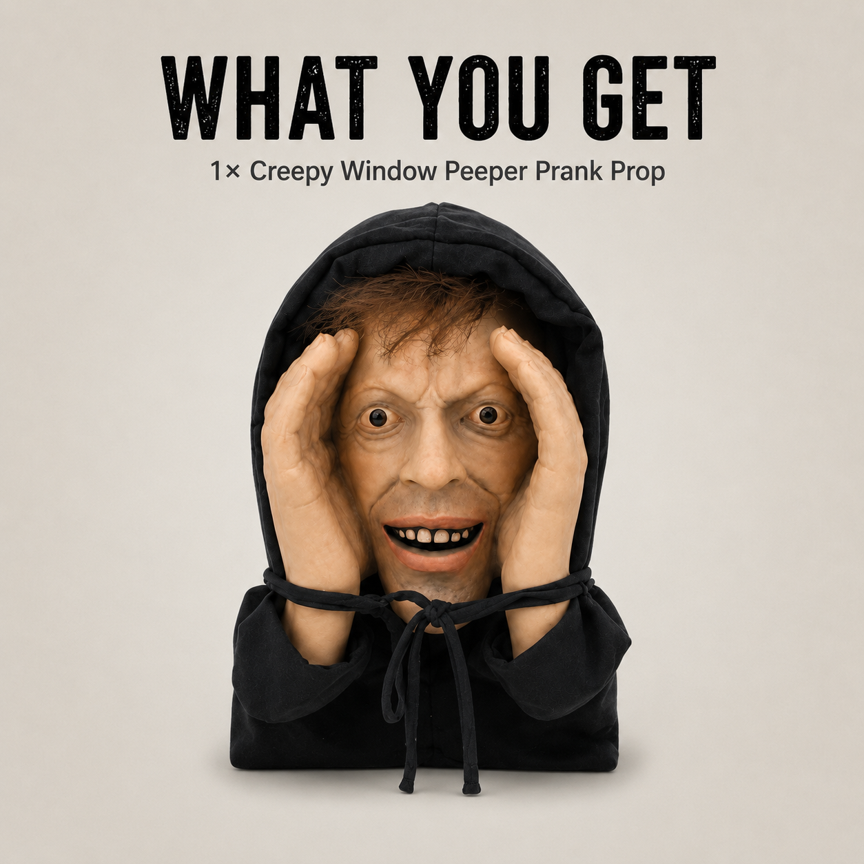 Realistic horror face novelty prank prop
