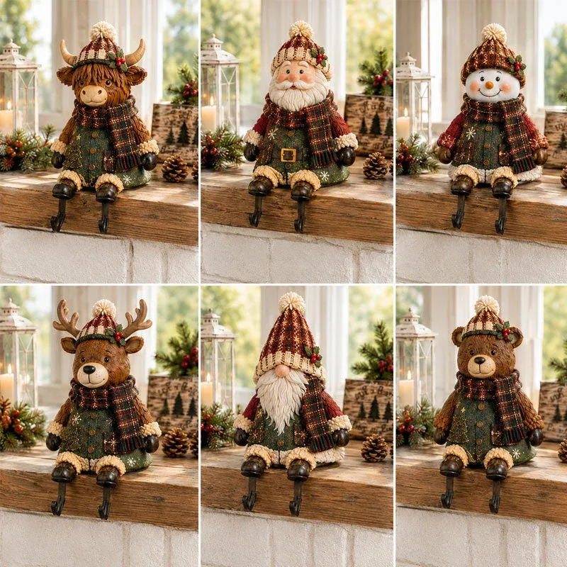 Functional holiday stocking holder with dangling legs