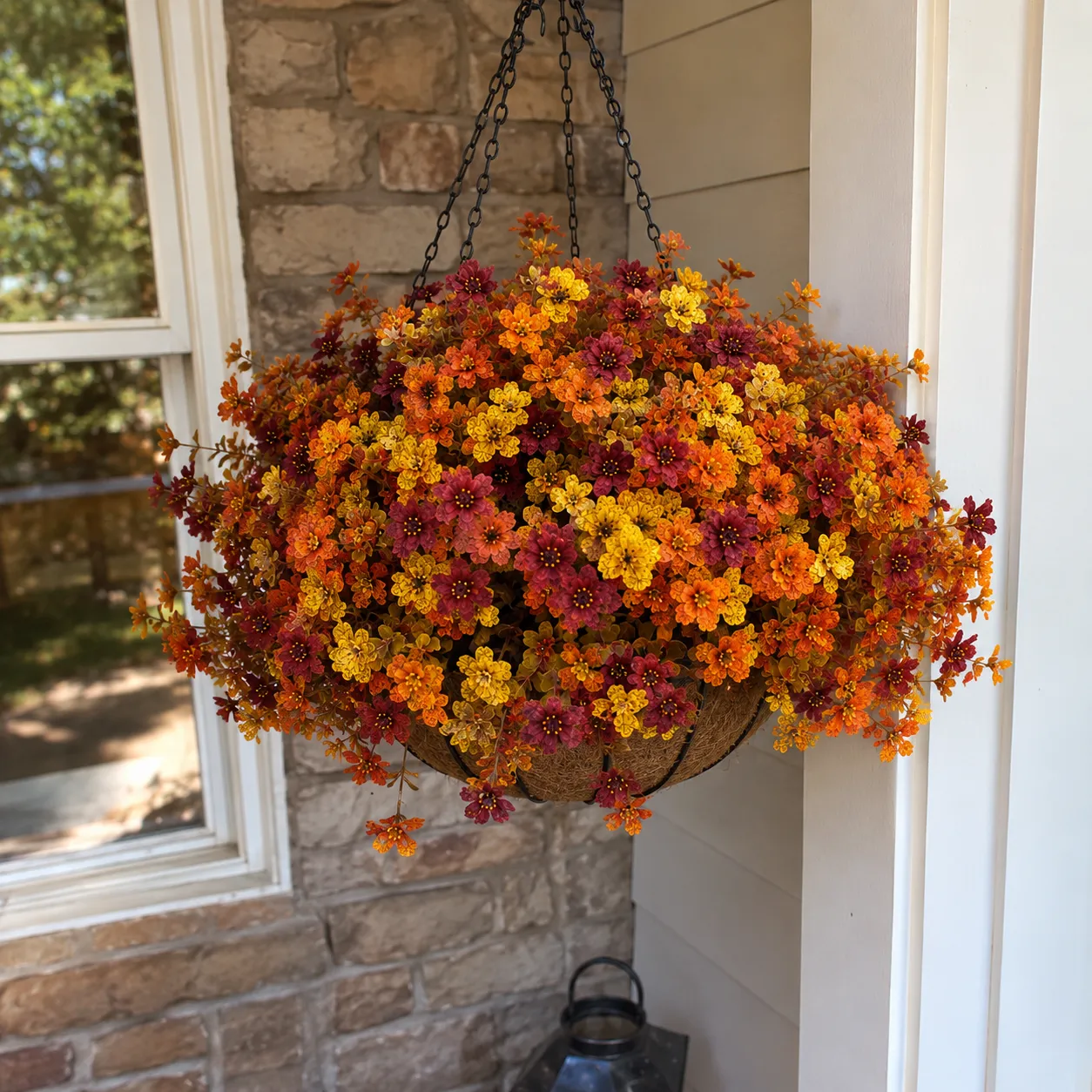 Fall flower window box