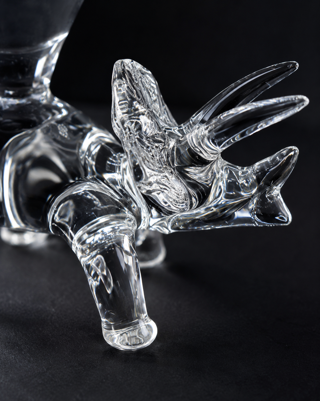 Dinosaur glass detail close up