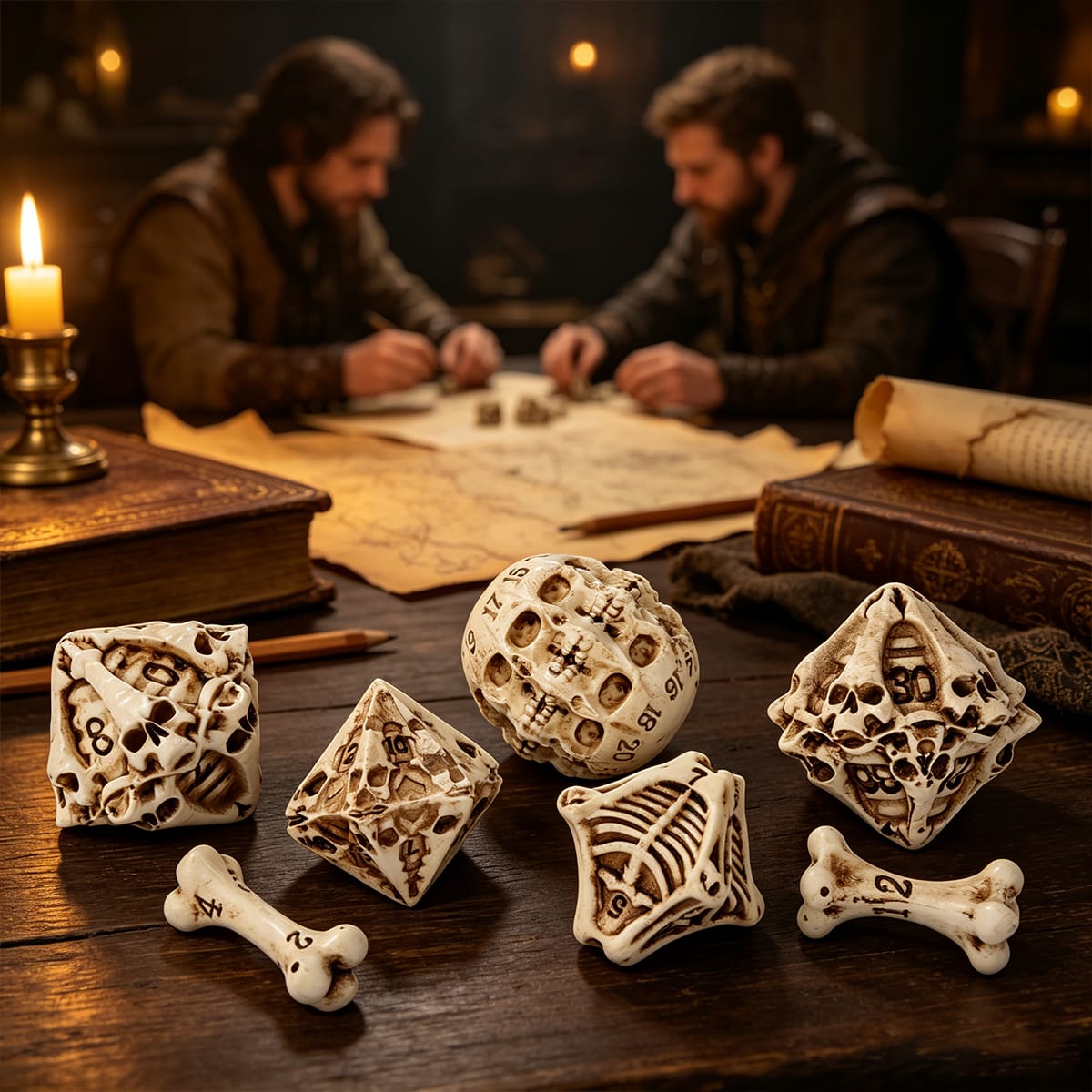 Complete 7 piece RPG dice set
