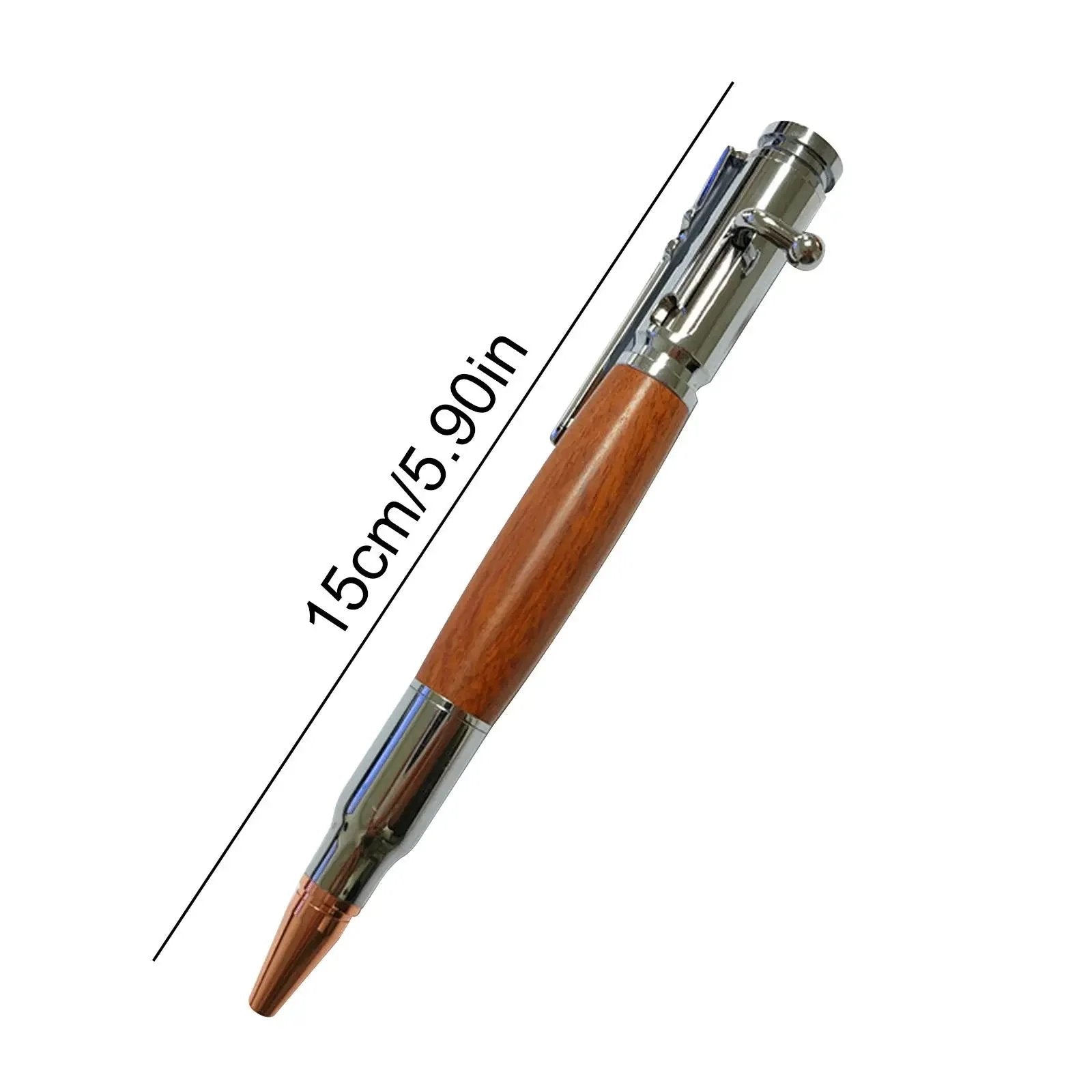 🔥HOT SALE🔥Handcrafted Bolt Action Bullet Pen with Solid Wood & Authentic Shell Casing