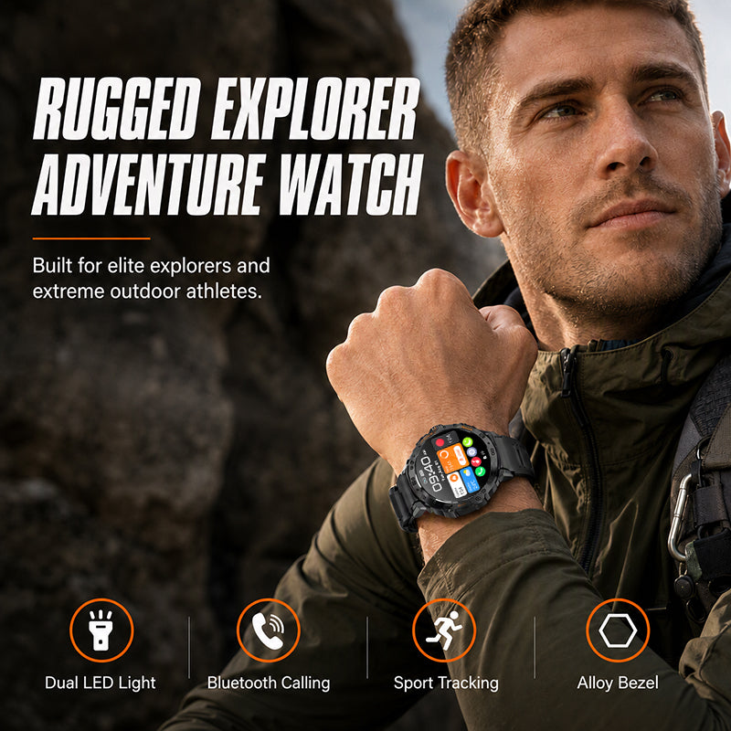 Smartwatch with Bluetooth calling speaker and microphone