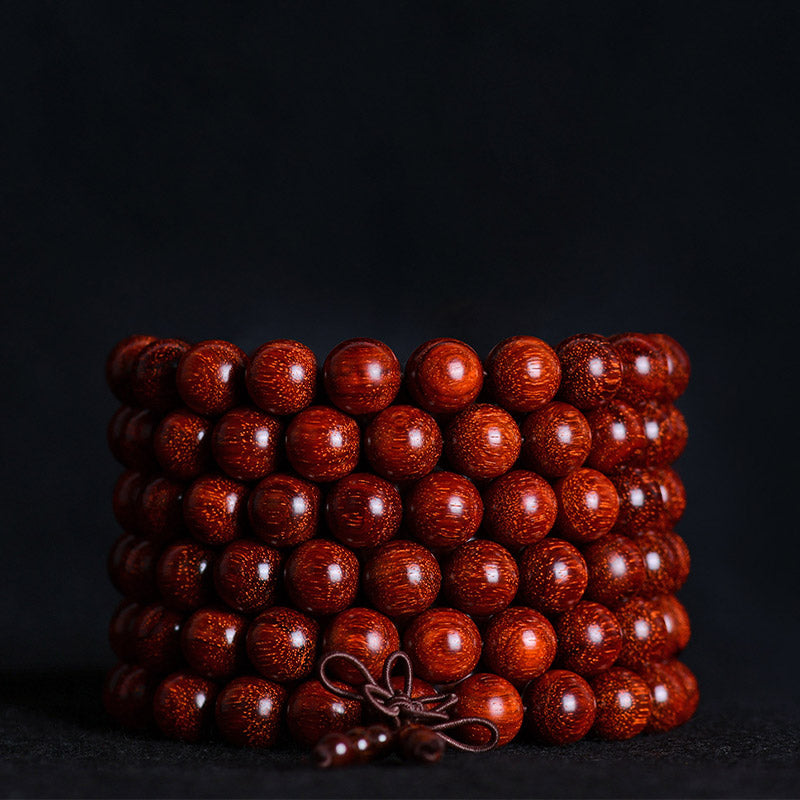 Tibetan Small Leaf Red Sandalwood Balance Bracelet 