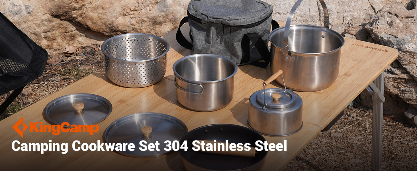 KingCamp Stainless Steel Cookware Set