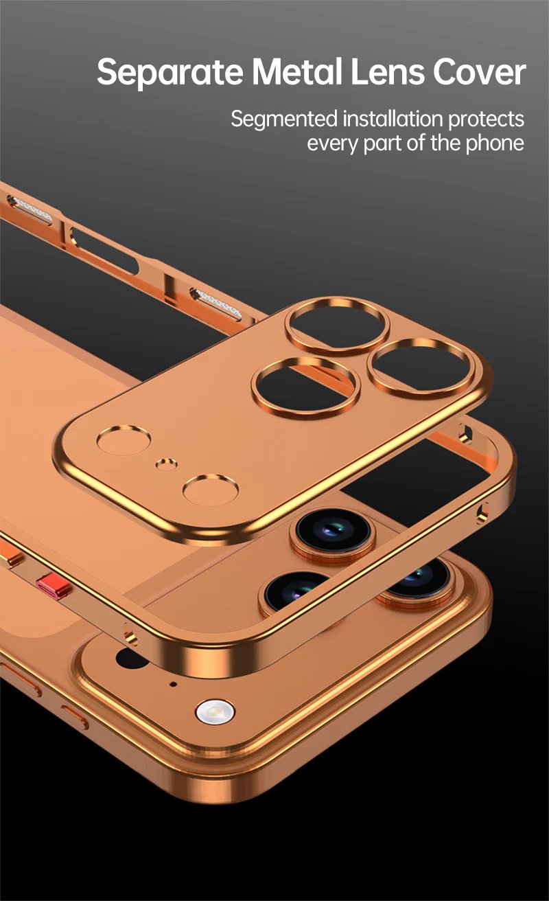 Detachable metal camera cover detail
