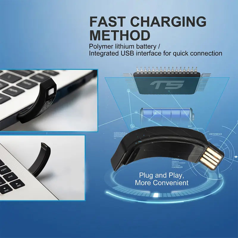 Integrated USB Charging Smartband