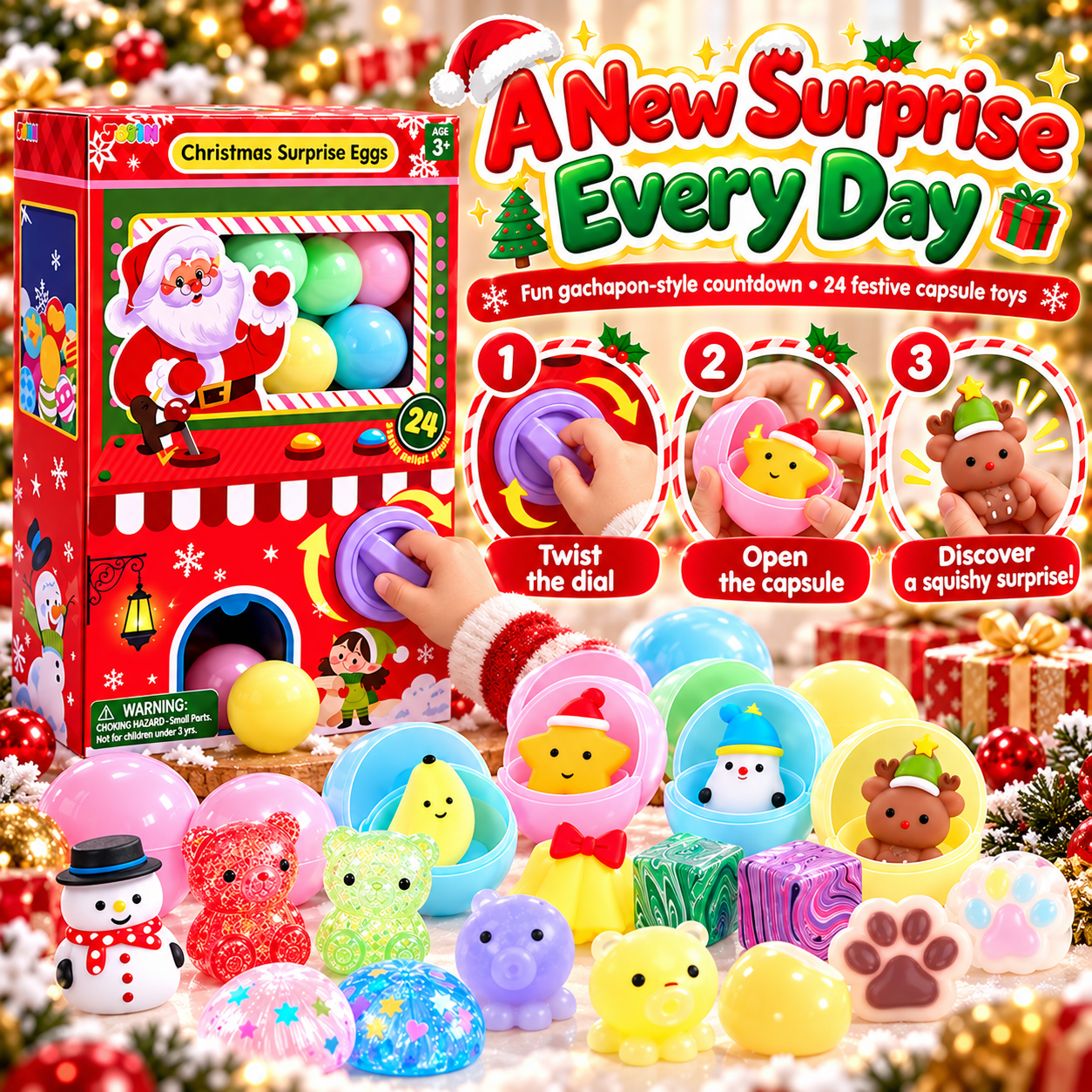 How the Christmas capsule surprise works