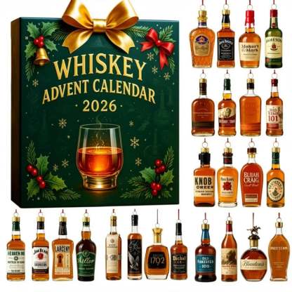 2026 Champagne Advent Calendar – 24-Day Christmas Countdown Gift - 2D Flat Acrylic