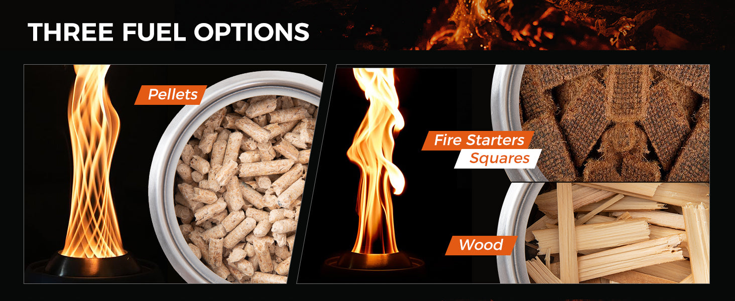 KingCamp Tornado Flame Smokeless Tabletop Fire Pit with Stand