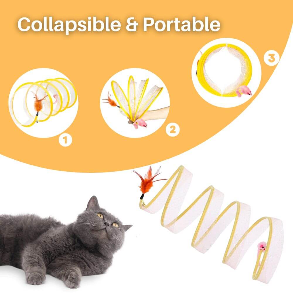FelineFun™ Self-play Cat Hunting Spiral Tunnel Toy Offer