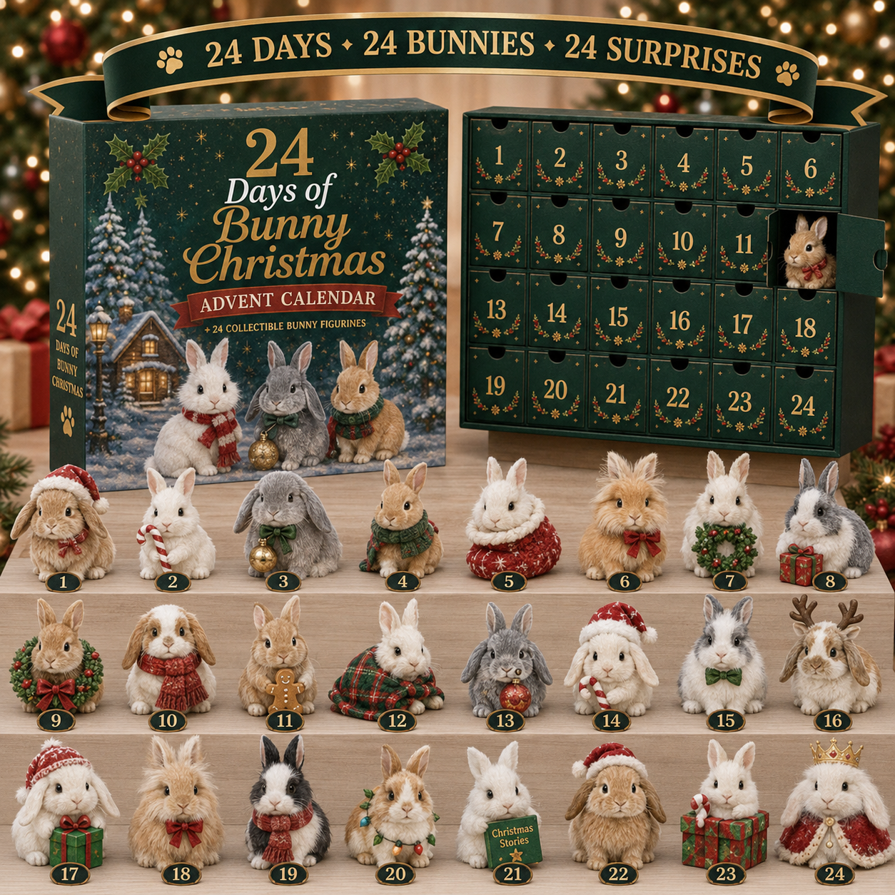 24 Days of Bunny Christmas Advent Calendar