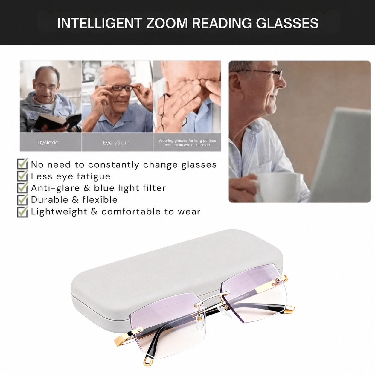 All-in-one adaptive glasses