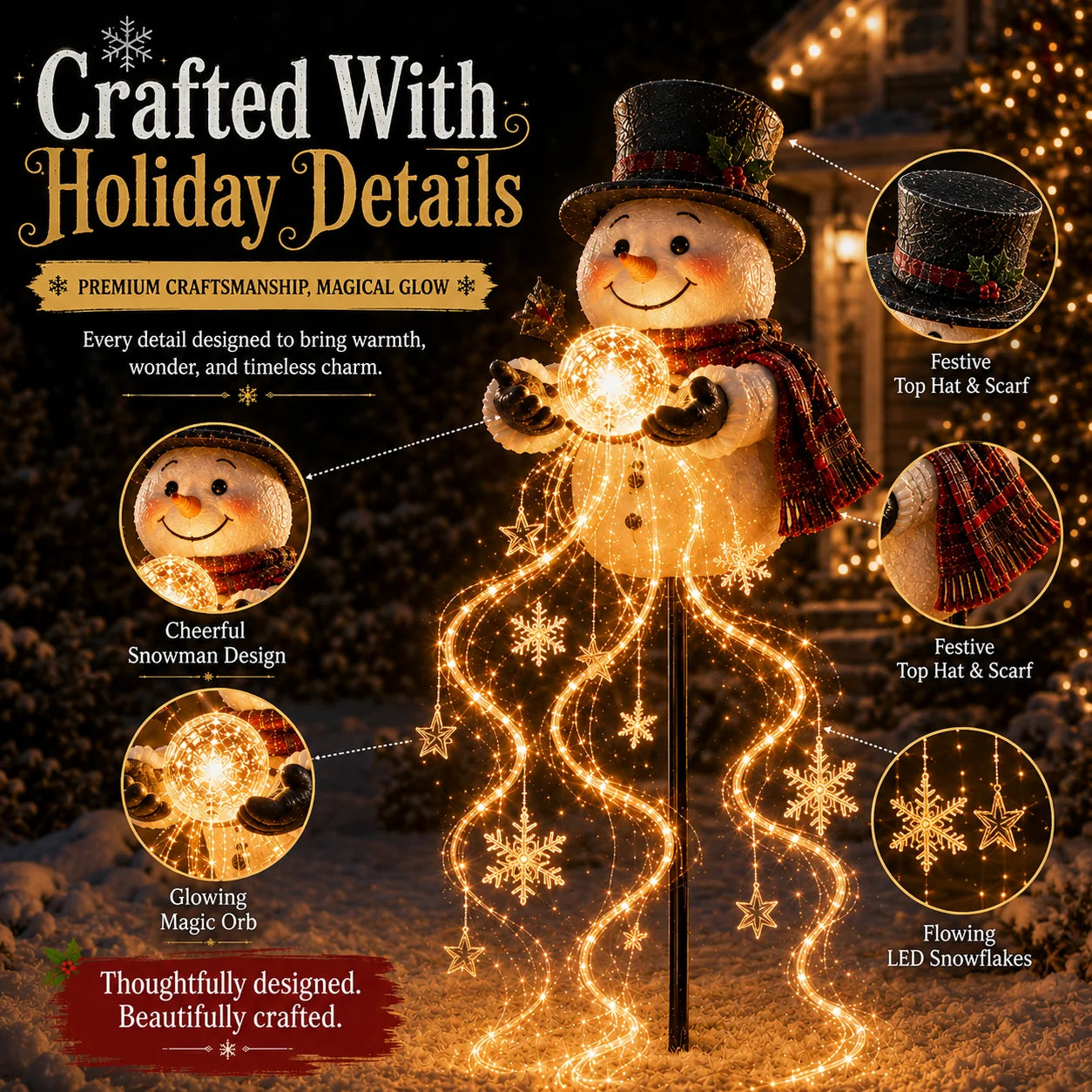 Snowman Christmas yard display