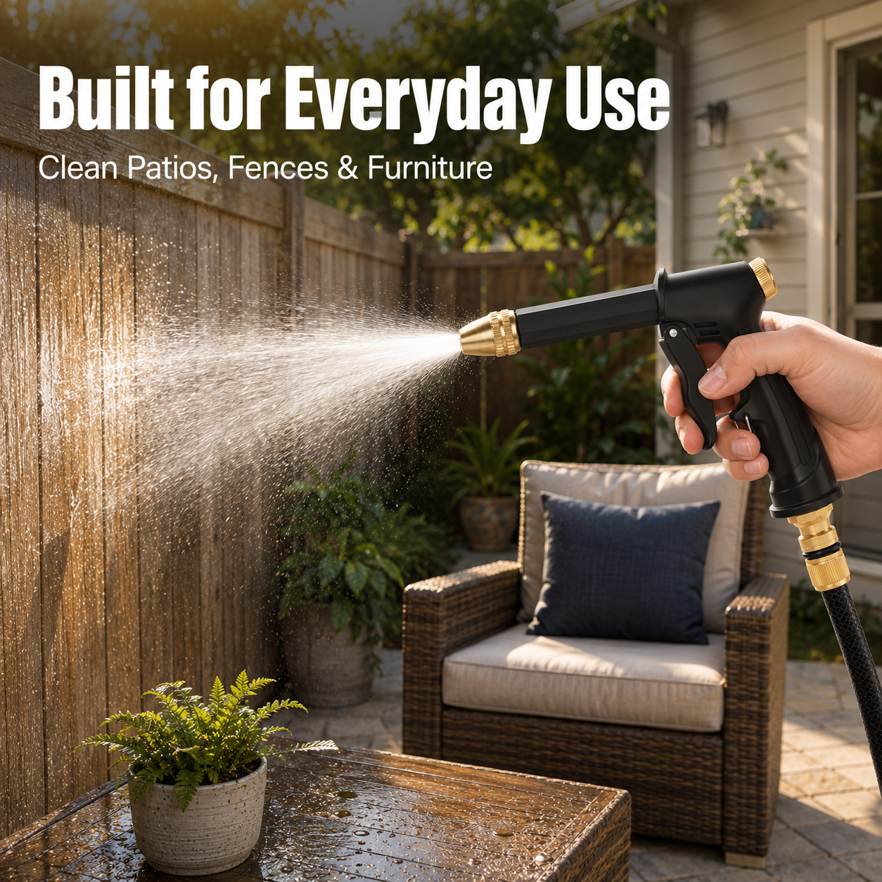 High pressure water spray gun package includes