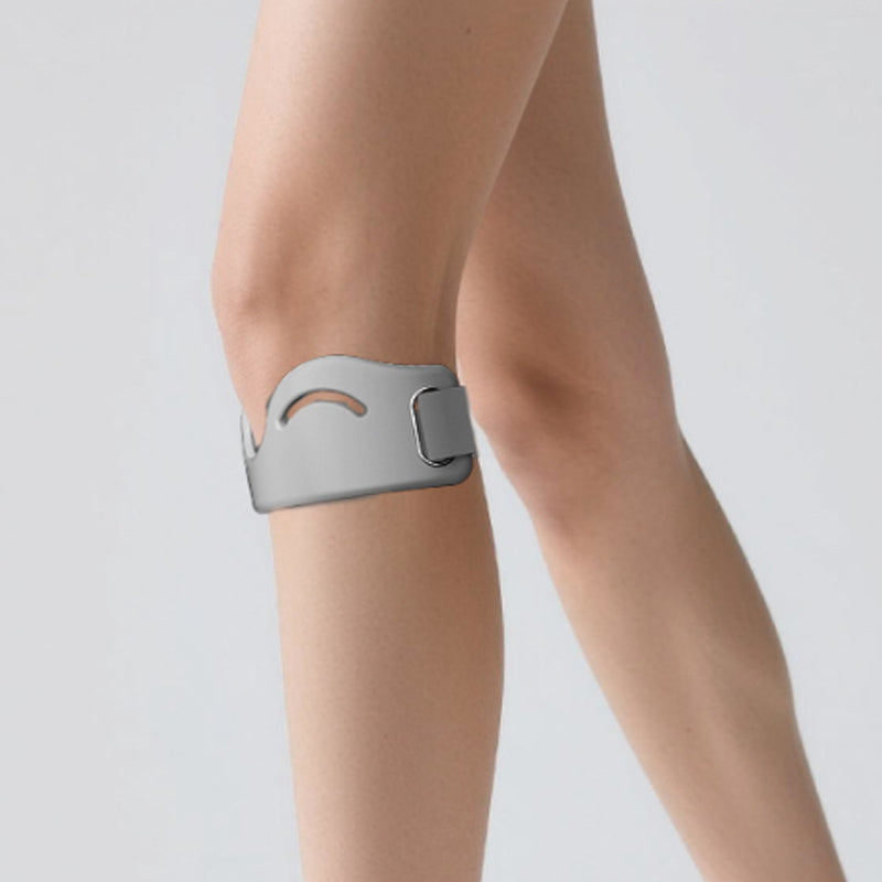 Dual buckle adjustable silicone patella tendon strap secure fit for knee support