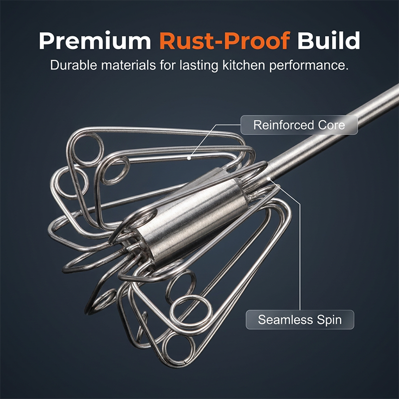 Stainless steel wire construction of rotary whisk
