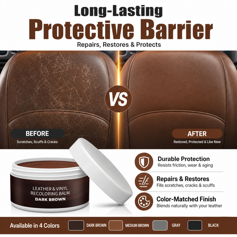 Leather repair and protective finish