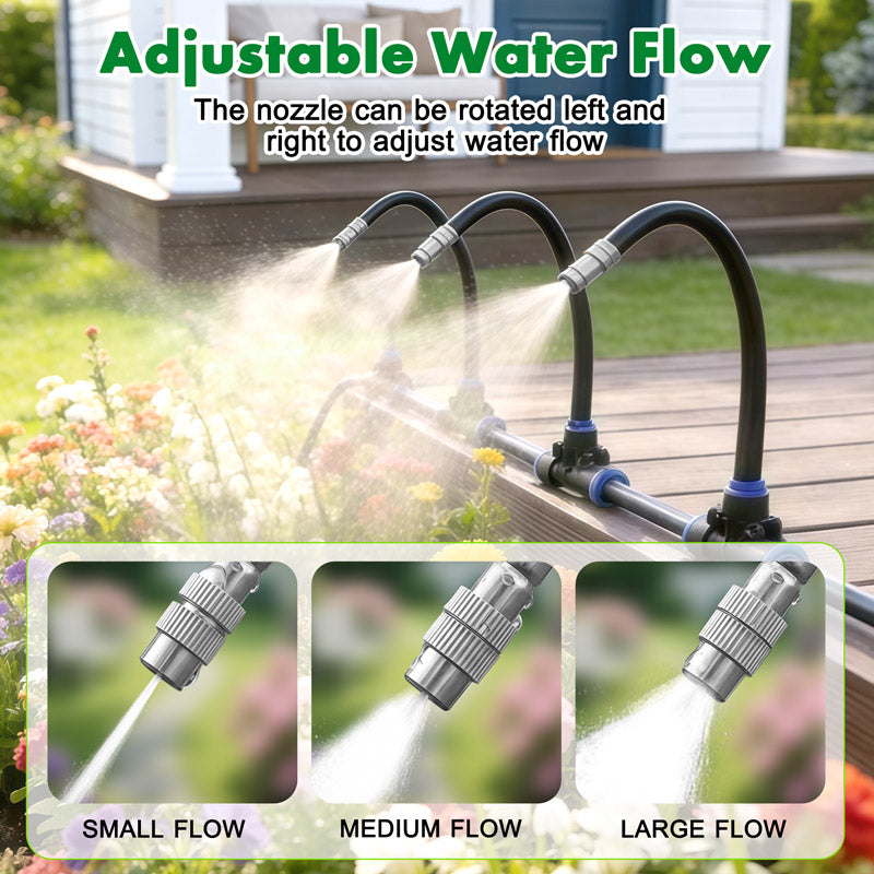 360 drip irrigation kit adjustable water flow