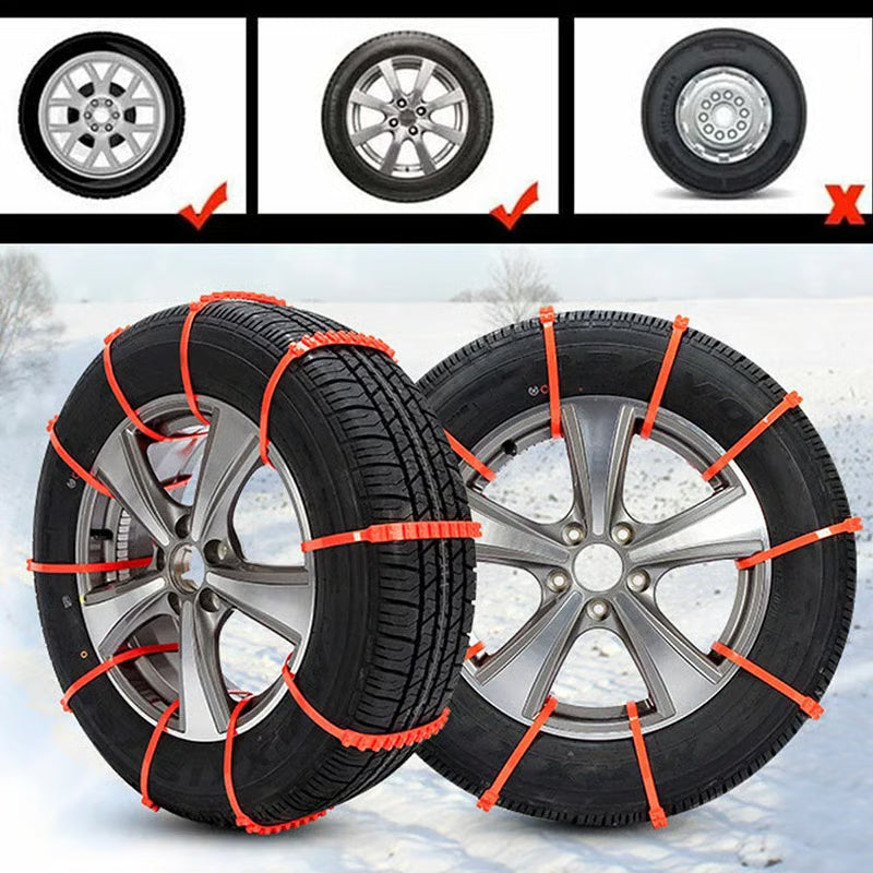 Vehicle compatibility illustration for tire traction straps
