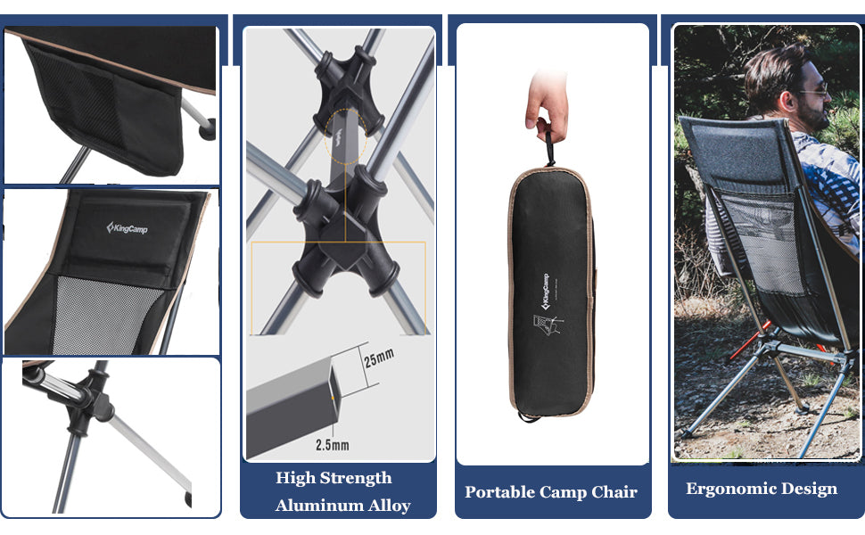 KingCamp Ultralight Highback Camping Chair