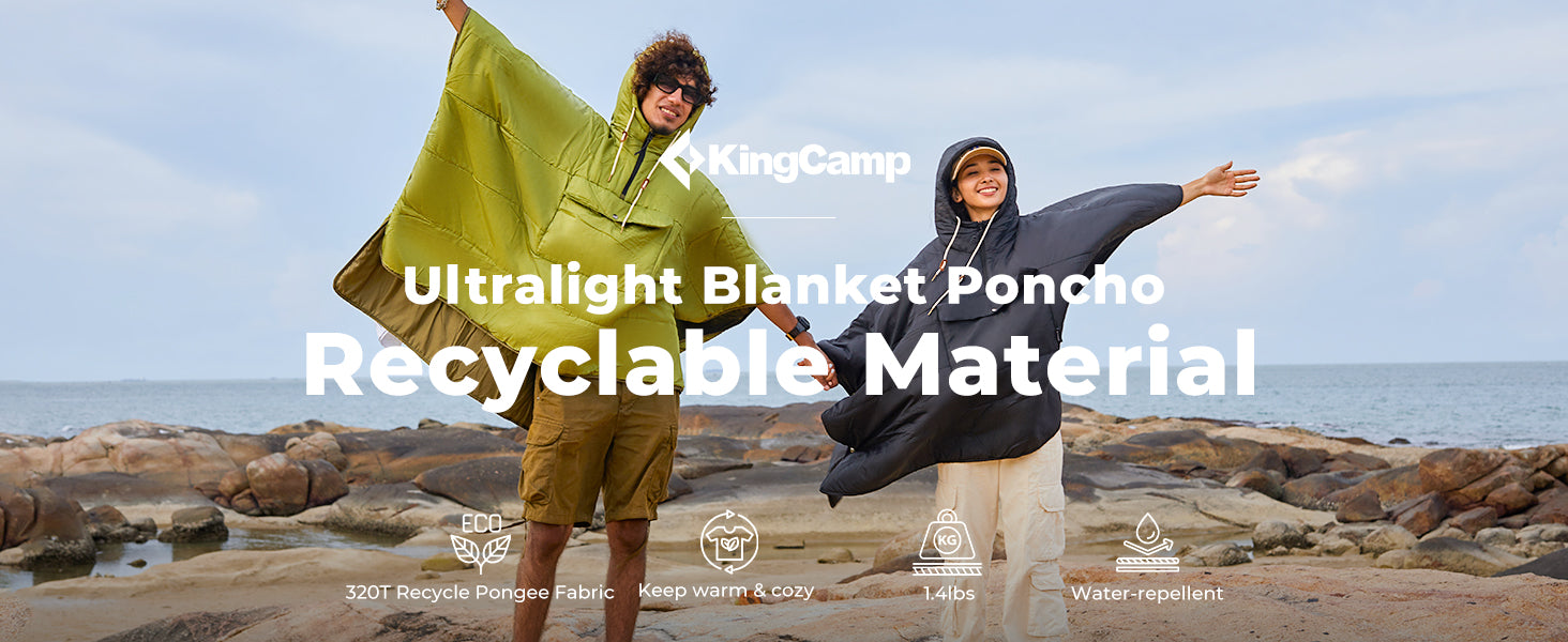 KingCamp Camping Wearable Blanket Poncho