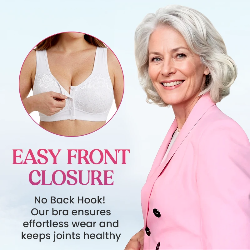 Easy front button closure design