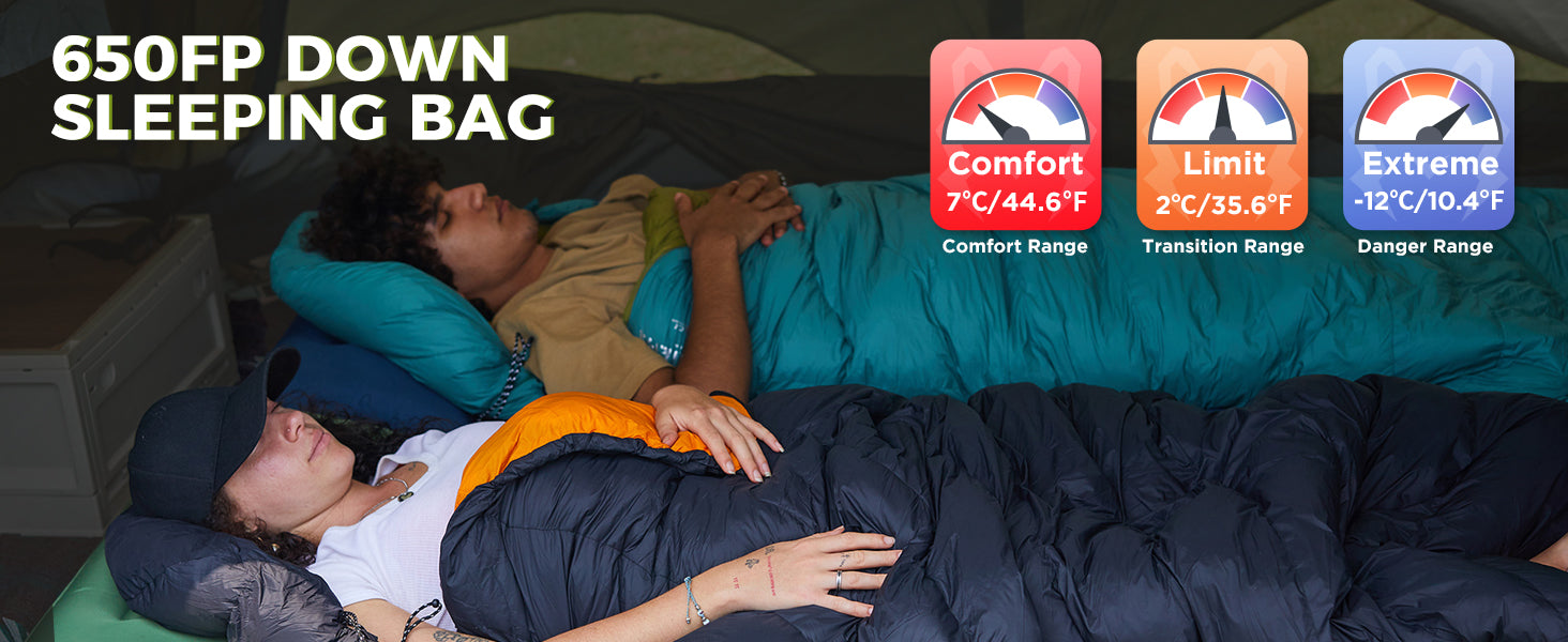 ATEPA Coldmaster Down Sleeping Bag Ultralight Sleeping Bag