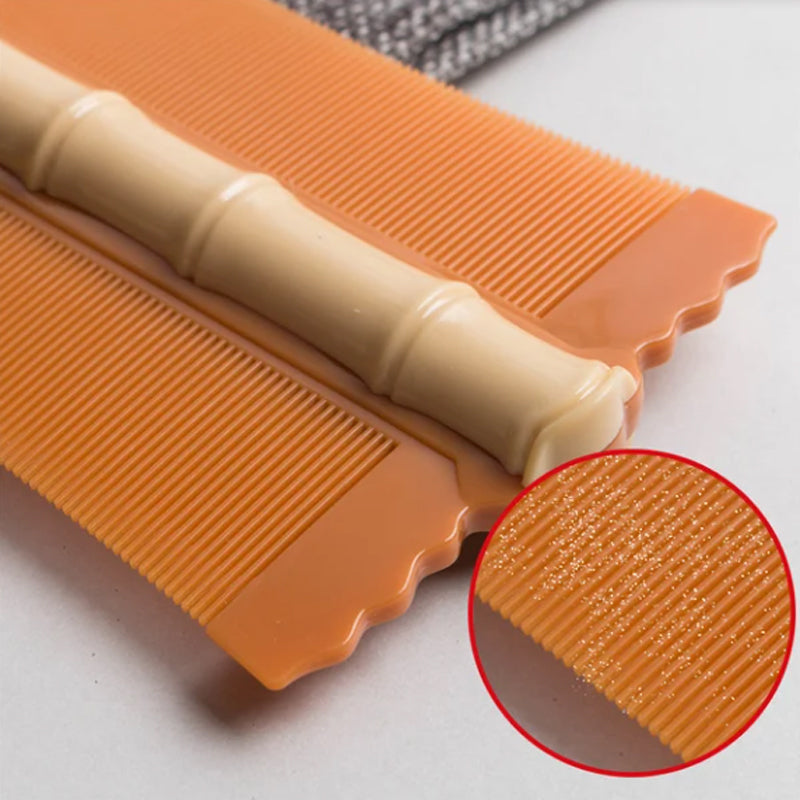 Bamboo inspired double sided fine teeth comb details PP plastic material