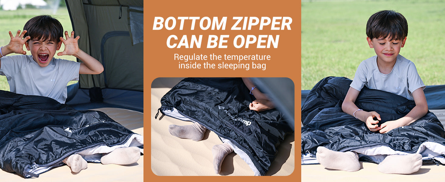 KingCamp Oasis 250S Sleeping Bag-Envelope With Hood