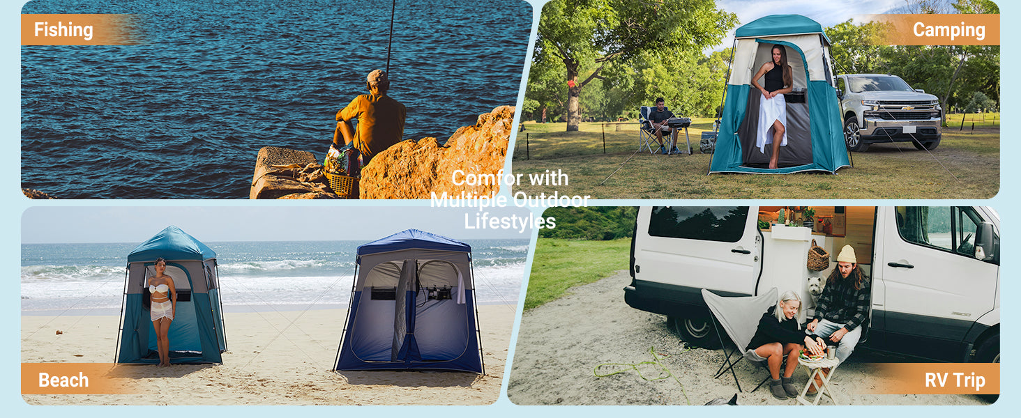 KingCamp Outdoor Shower Tents for Camping Portable Instant Pop Up Privacy Tent