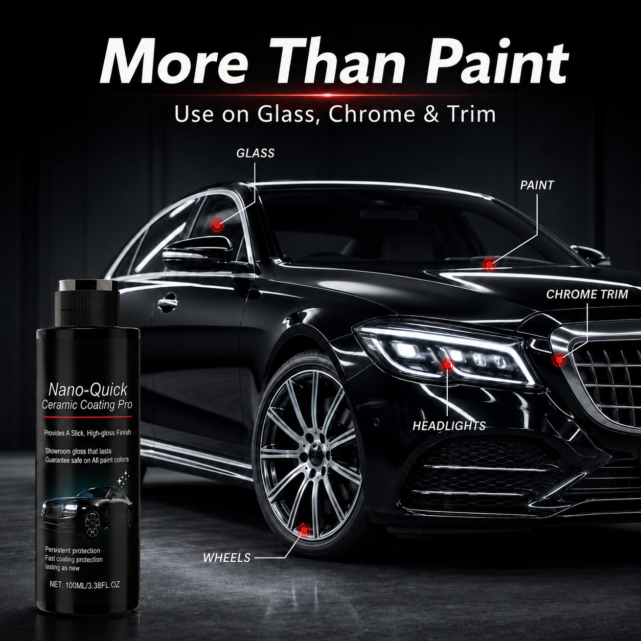 Car detailer applying ceramic spray