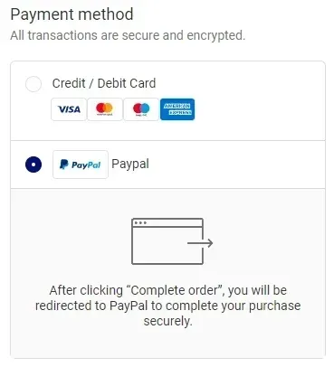 Payment options overview
