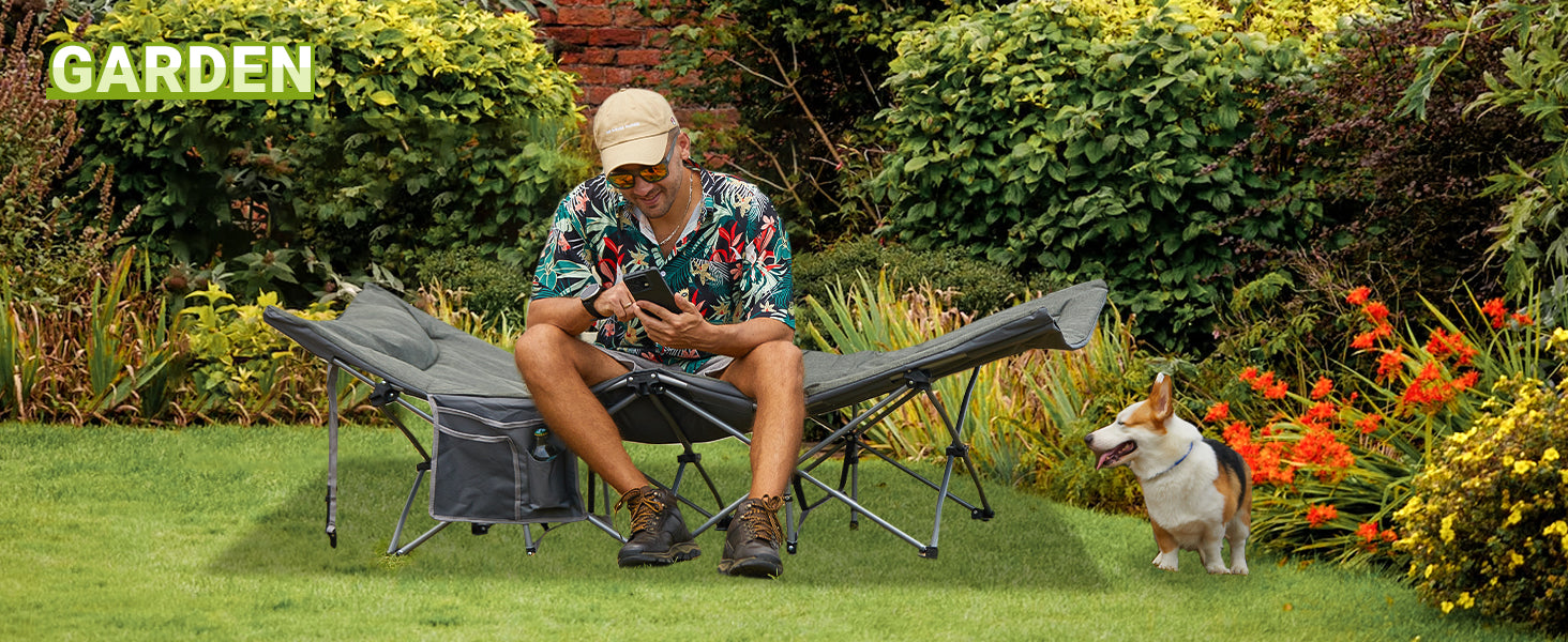 FUNDANGO Folding Camping Cot OAK COT PRO