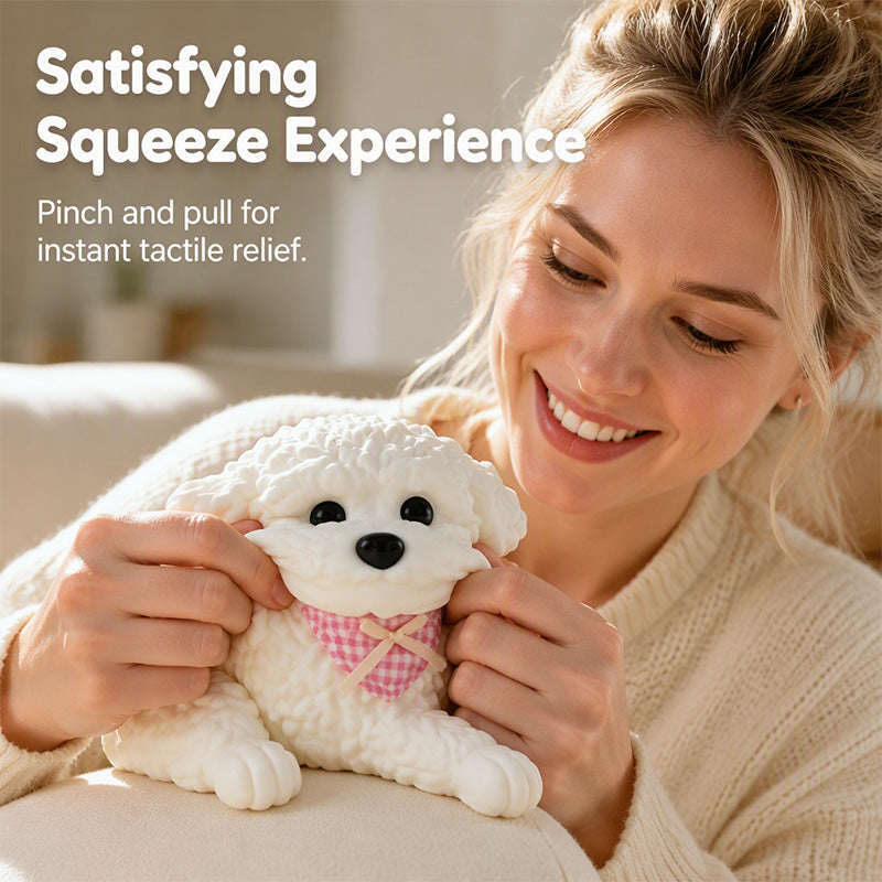 Satisfying squeeze Teddy Dog toy