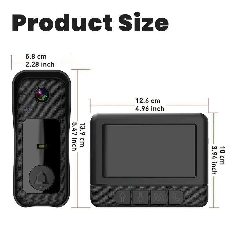 Doorbell Cam Video Doorbell Local Recording MyQ, Video Doorbell Camera Black