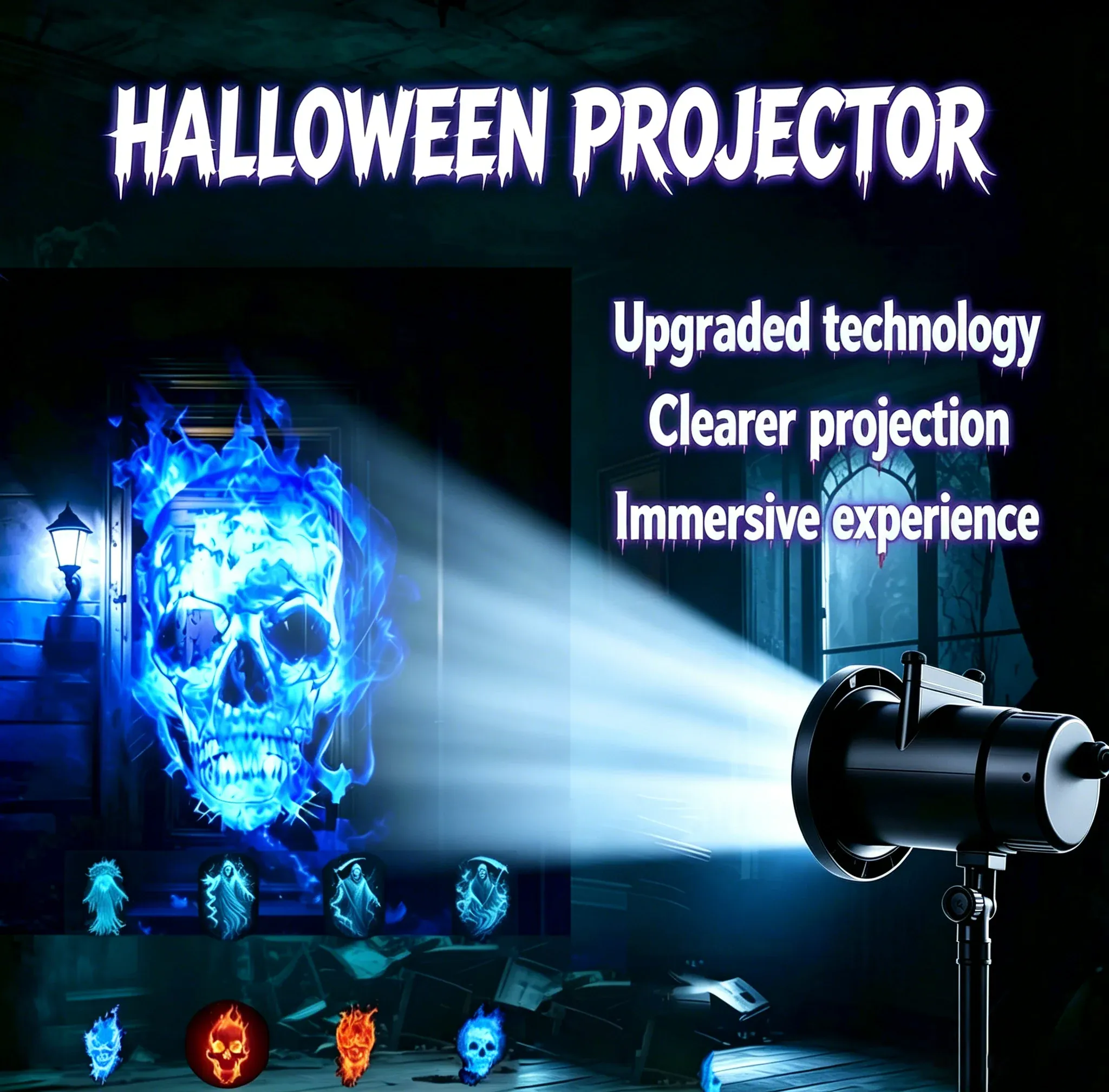 Compact Halloween outdoor projection light product details