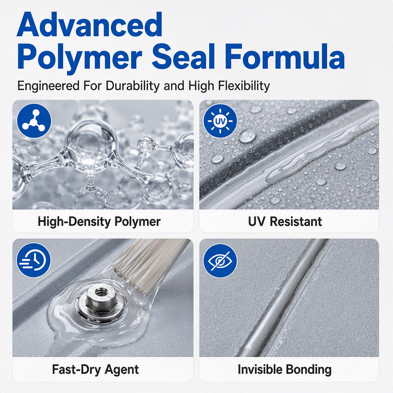 Flexible transparent polymer waterproof seal formula