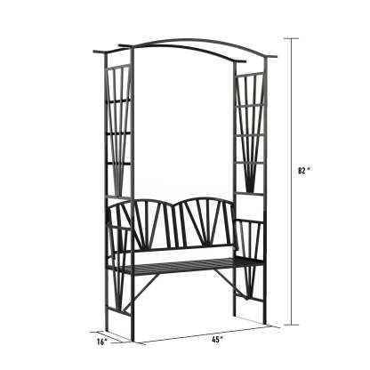 Garden Metal Arch with Seat| Heavy Duty Garden Arch