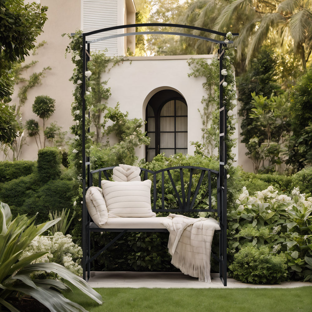 Garden Metal Arch with Seat| Heavy Duty Garden Arch