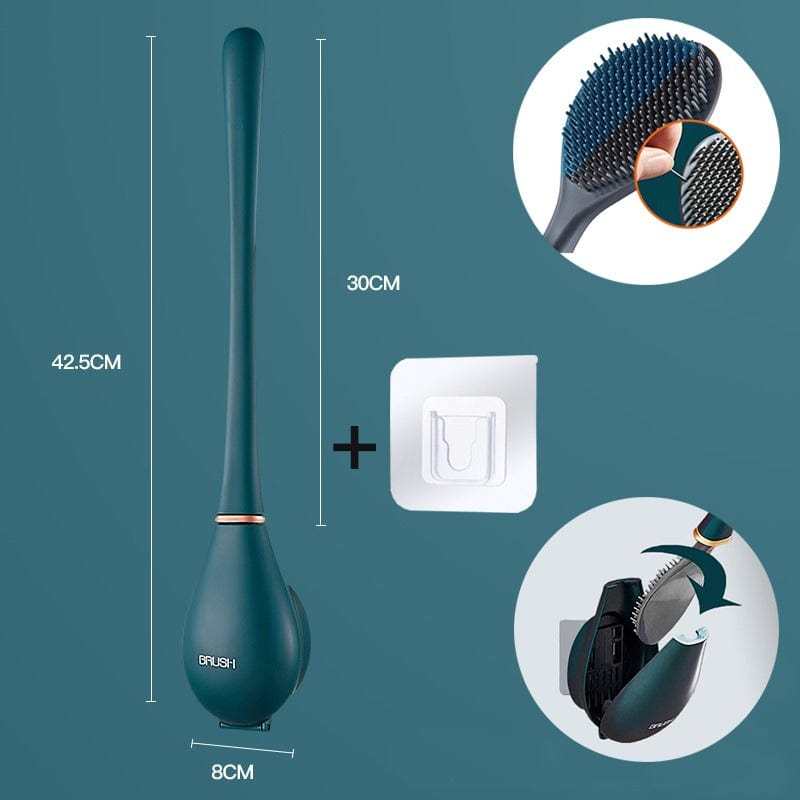 Flexible silicone toilet brush