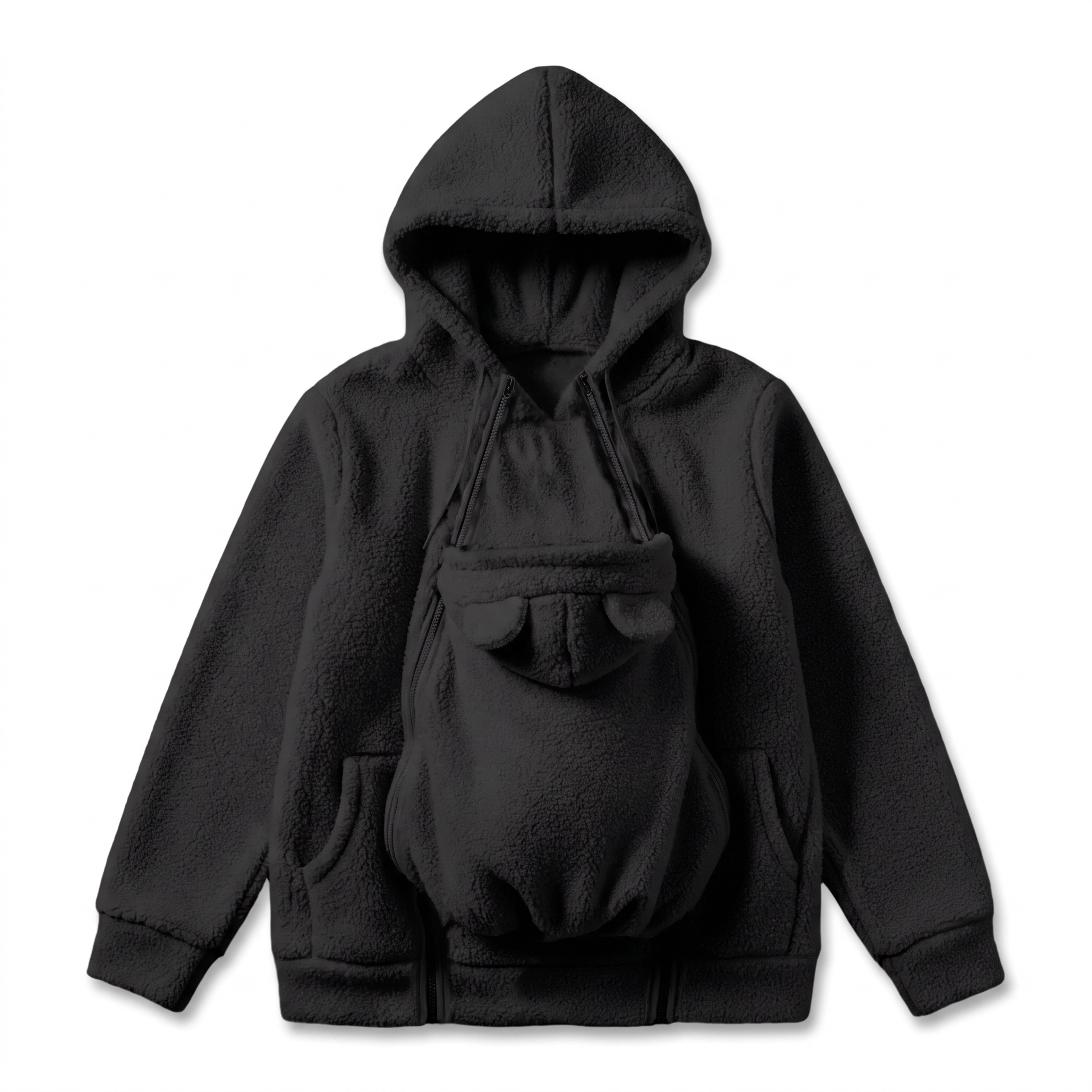 Cozy fleece parent and baby hoodie