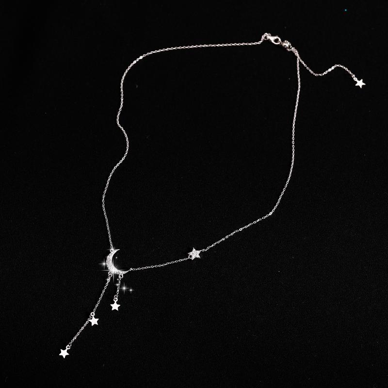 2026 Star and Moon Tassel Necklace