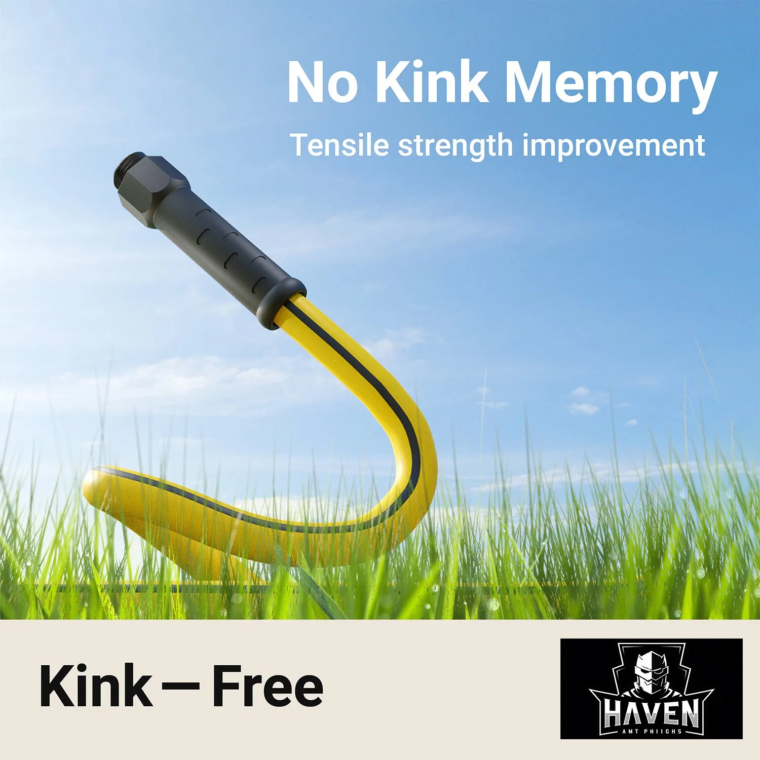 KinkFighter Flexible Garden Hose 25ft 50ft 75ft 100ft，Lightweight, No Kink, Leak Proof, Durable