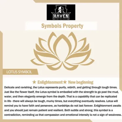Graphic of the Lotus Flower symbol, representing purity, rebirth, and a new beginning, which is engraved on the pendant.