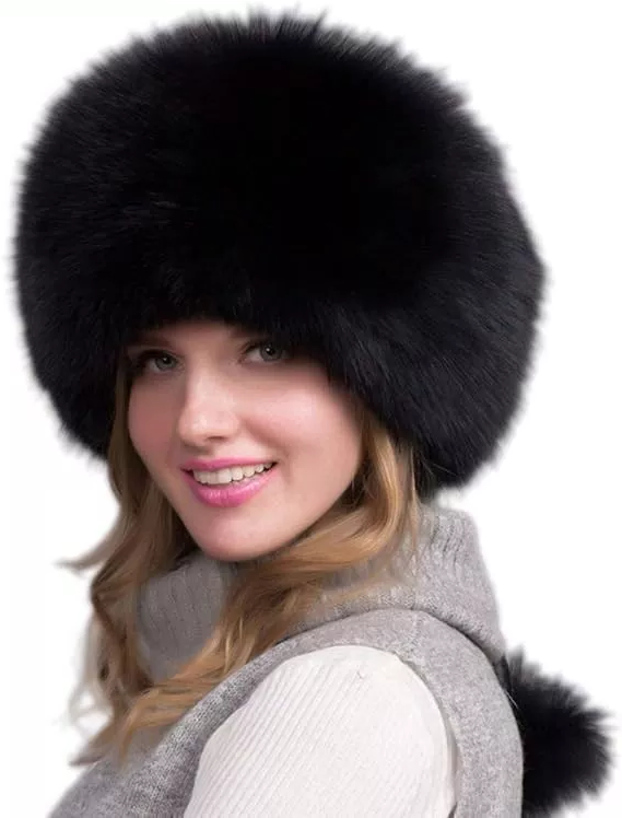 100% Natural Fox Fur Hat Women Cap Thick Fur Cap Winter Warm Hat Femal