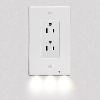 4-Pack: LED Night Light Outlet Cover – Assorted Styles
