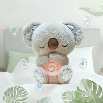 Anxiety Relief Koala Plush Toy with Music, Lights and Rhythmic Breathing Motion